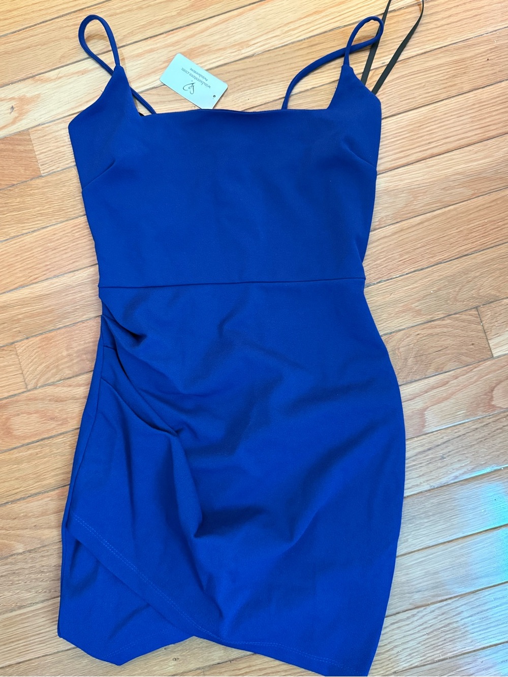 Windsor Royal Blue Spaghetti-Strap Mini Dress